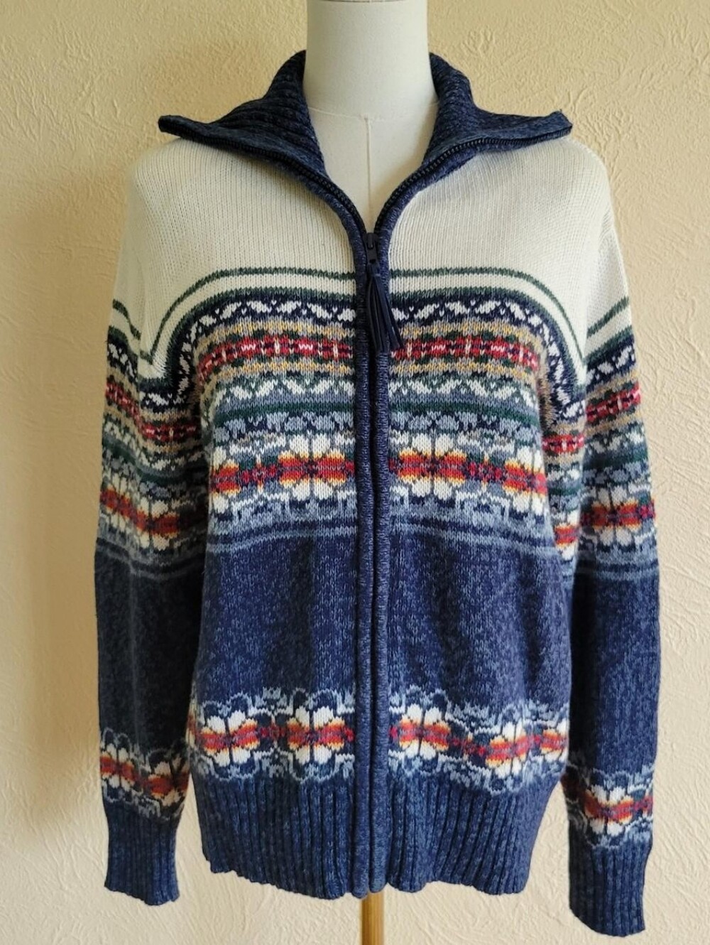Tiara | Multicolor Fair Isle Zip-Up Sweater